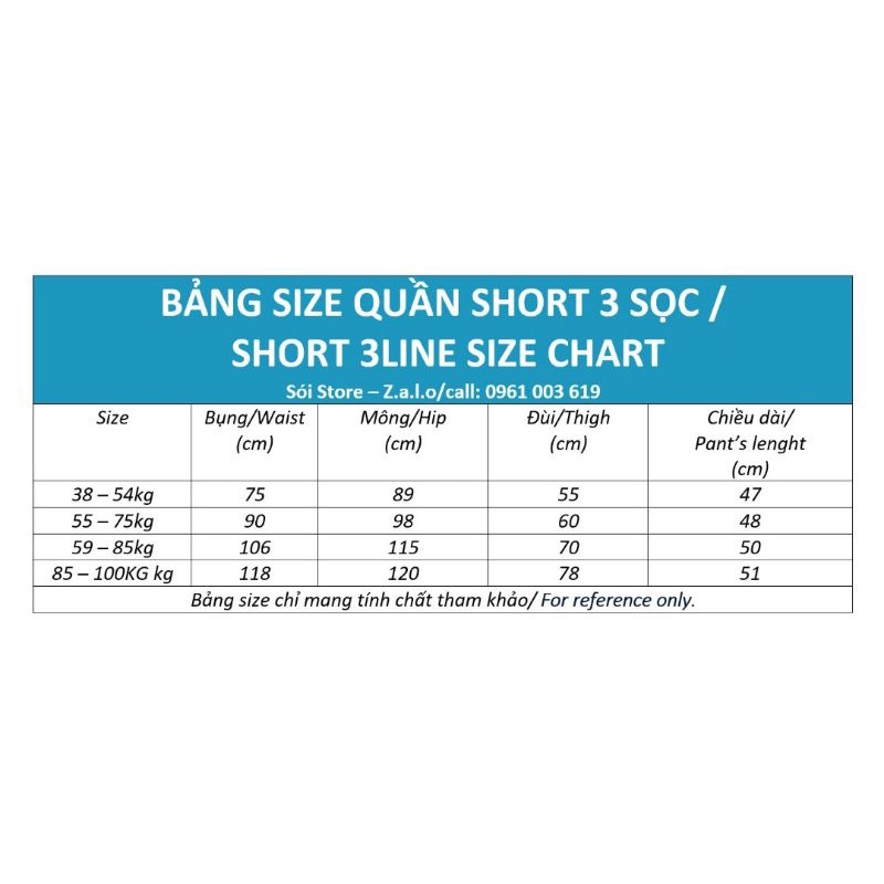 38-100kg-Quần short 3 line nam nữ bigsize thời trang