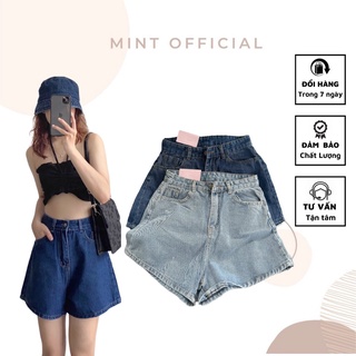 Quần short jeans có 2 màu hack dáng chân dài