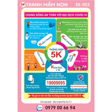 Decal trang trí - THÔNG ĐIỆP 5K - 003