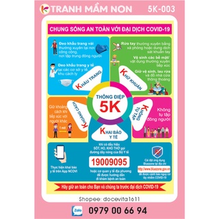 Decal trang trí - thông điệp 5k - 003