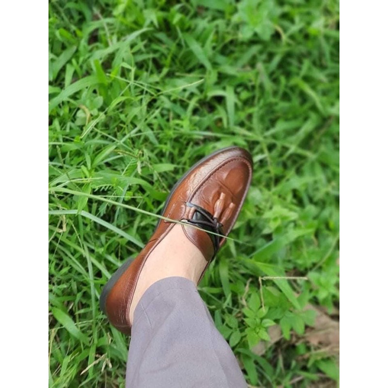 Giày Lười Nam,[ HÀNG CAO CẤP ĐẾ KHÂU ] - Giày Da Nam🔥Bảo Hành Da 12 tháng - Hỗ trợ đổi size - Mã | BigBuy360 - bigbuy360.vn