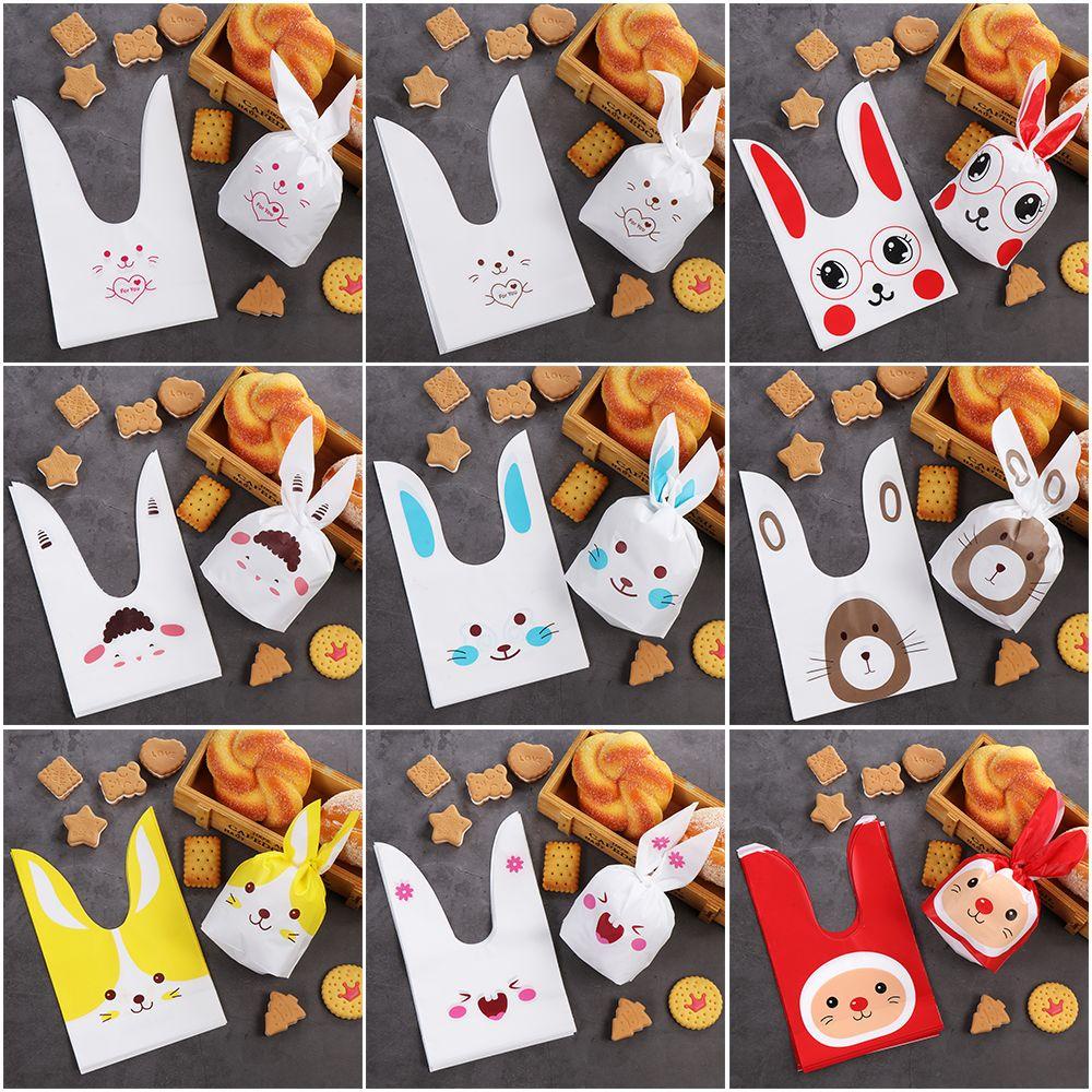 Set 10 Túi Đựng Bánh Quy Hình Thỏ Phục Sinh Dễ Thương