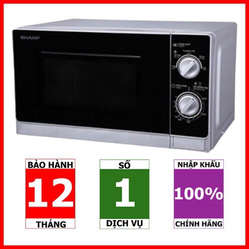 R-205VN-S Lò vi sóng Sharp cơ không nướng 20L ( Hàng chính hãng)