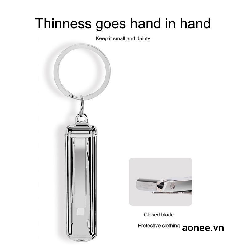 ✨✨Móc Khóa Kèm Dụng Cụ Cắt Móng Tay Bằng Thép Không Gỉ