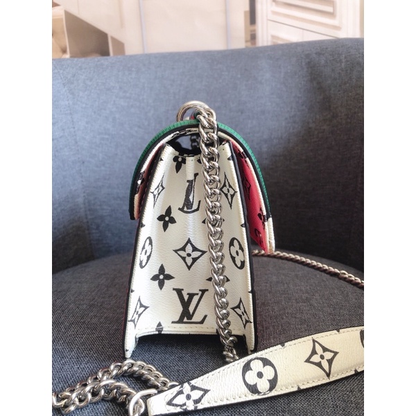 Túi xách LV phối màu da thật phủ bóng size 23