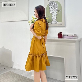 Đầm cổ bèo eo thắt nơ BEMINE MT5722