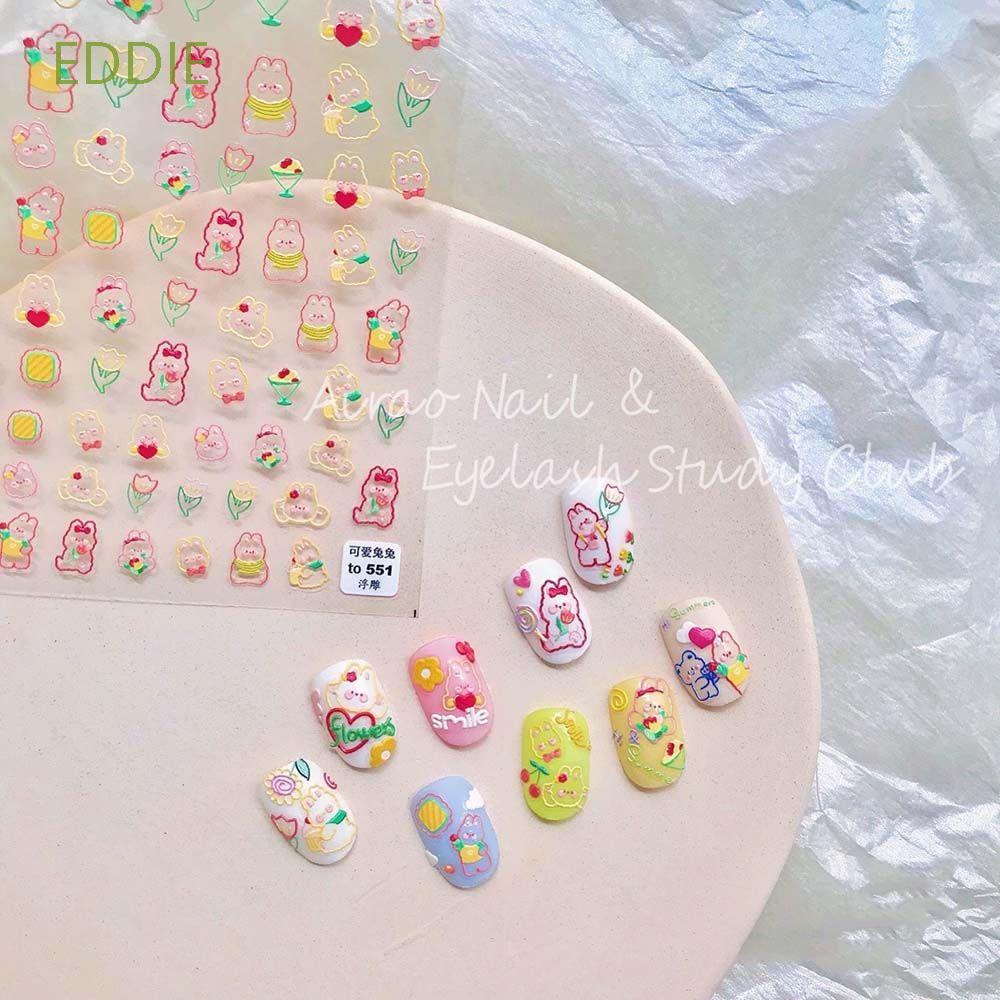 [Hàng mới về] Hình dán trang trí móng tay nghệ thuật siêu mỏng tự làm hoạt hình dễ thương