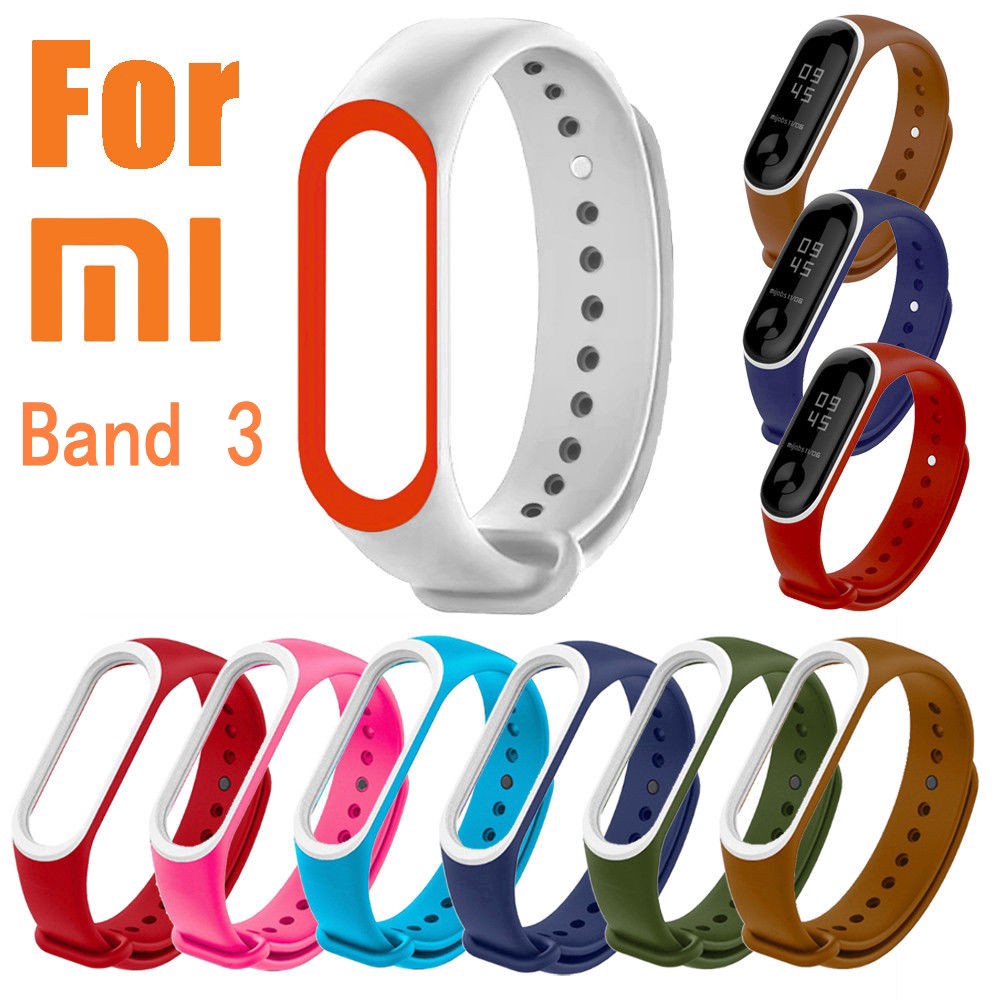 [Mã ELCB07 hoàn 15% xu đơn 99k] Dây đeo bằng silicon cho đồng hồ thông minh Xiaomi Mi Band 3 4 Miband 3 4