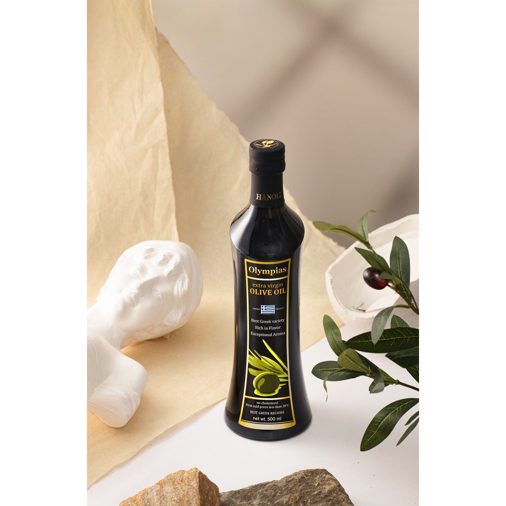 Dầu oliu siêu nguyên chất OLYMPIAS chai 500ml
