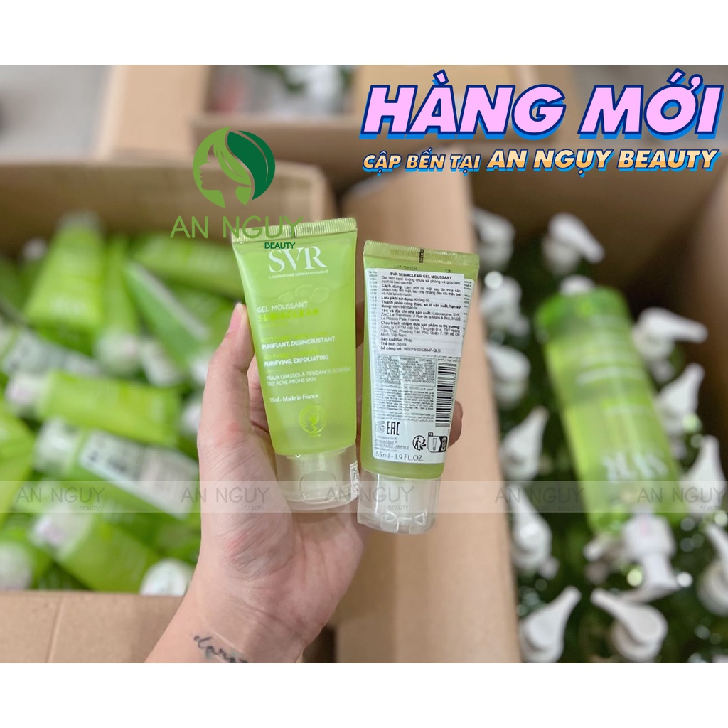 Gel Rửa Mặt SVR Không Chứa Xà Phòng Cho Da Dầu 55ml Sebiaclear Gel Moussant 55ml