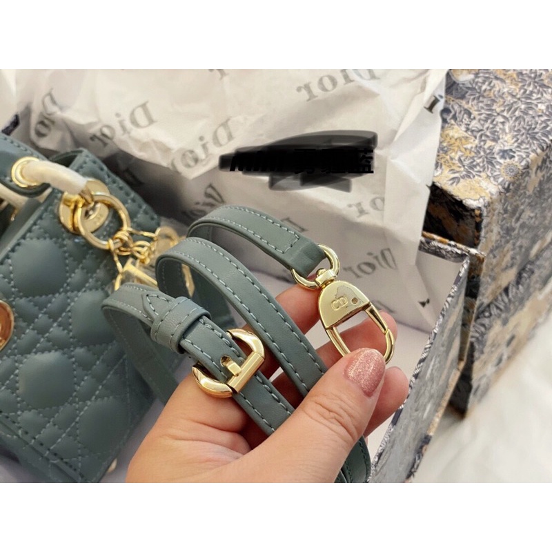 Túi xách diỏr mini lady 3 ô sz 12 chất da thật