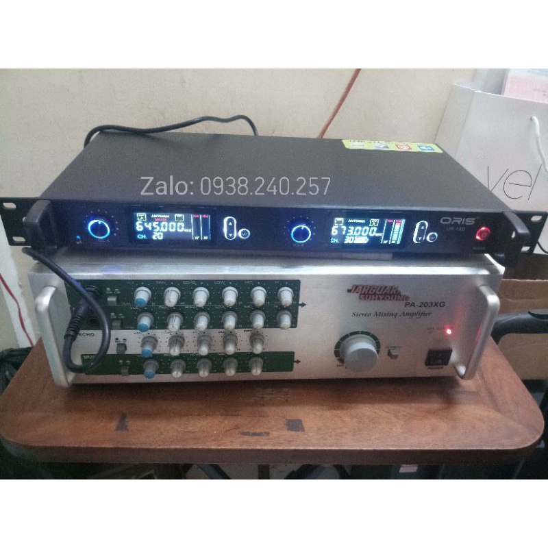 Micro karaoke không dây hàng chãng oris UR18D chống hú tốt, hát nhẹ - oris UR-18D - micro karaoke không dây
