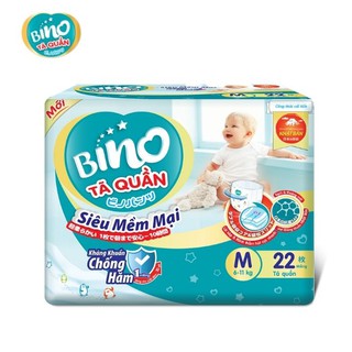 Tã quần Bino M22/L20/XL18 kháng khuẩn, chống hăm