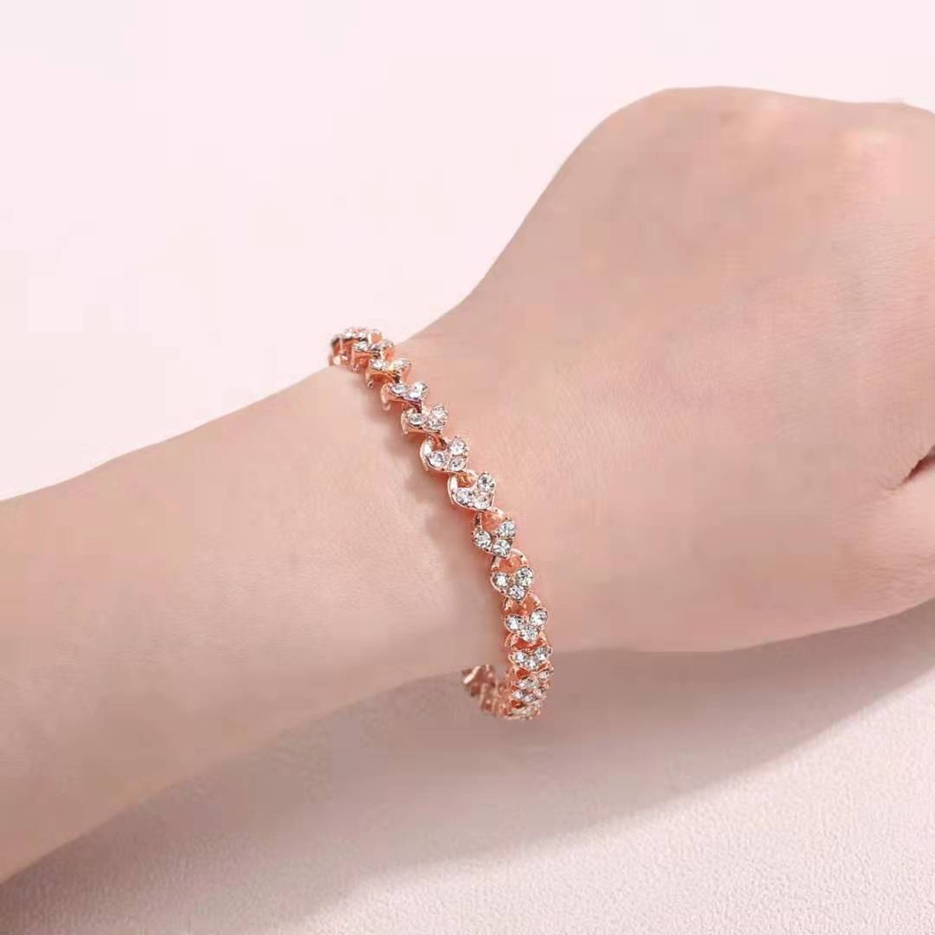 Hàng Mới Về Vòng Tay Đính Đá Zircon Phong Cách Âu Mỹ Đơn Giản 2022