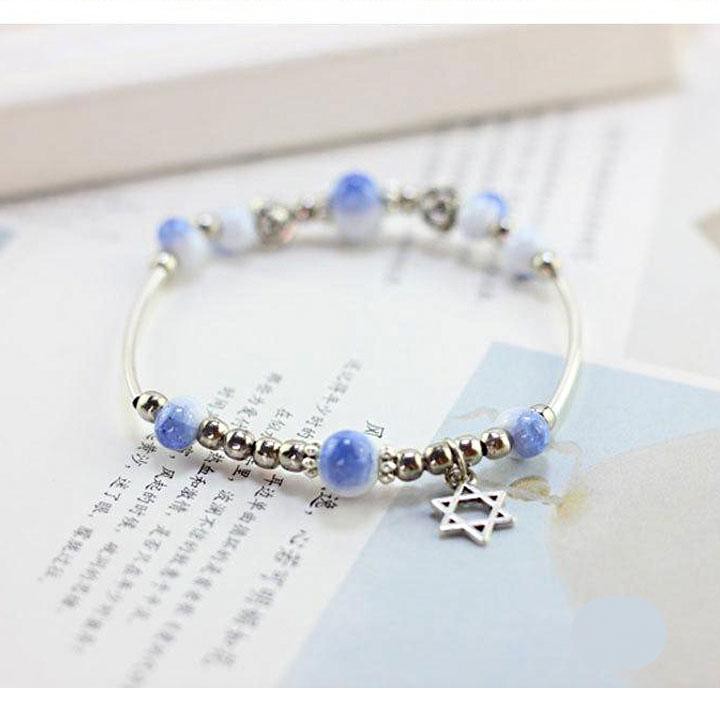 ( 3 màu ) Vòng tay gốm dễ thương NGÔI SAO MAY MẮN lắc tay phụ kiện thời trang quà tặng xinh xắn