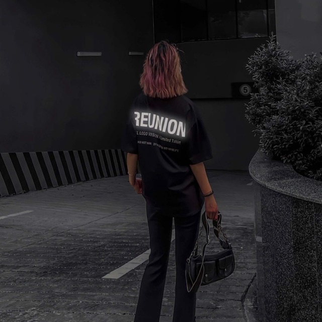 REUNION Áo Thun Logo phản quang