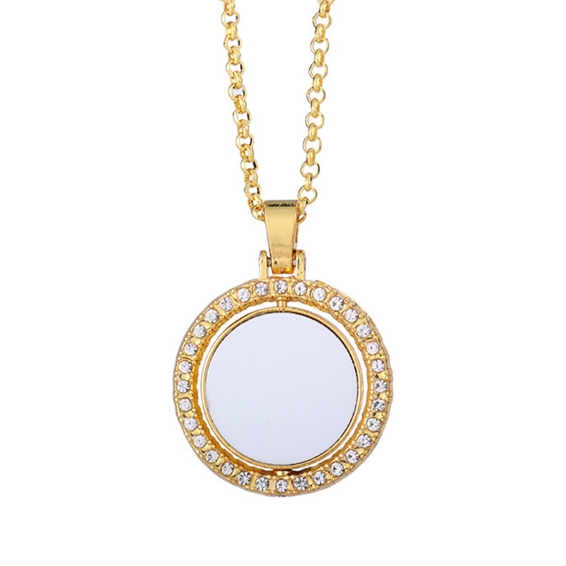 Flgo Vòng cổ Mặt Hình Tròn / Chữ Nhật / Trái Tim Kèm Đĩa Thăng Hoa