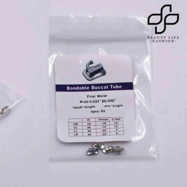 Set 4 cái mắc cài răng 6 , răng 7 chỉnh nha,vật liệu nha khoa