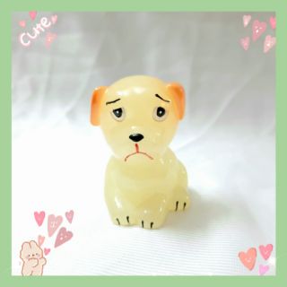 Tượng polyresin trang trí dạ quang - Chó mặt buồn