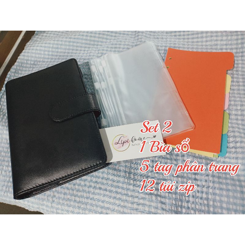 Sổ lên kế hoạch thu chi bìa còng có ngăn tiết kiệm A5 và A6