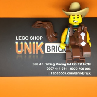 Lego UNIK BRICK Cowboy Costume Guy - Anh chàng cưỡi ngựa trong Minifigures Series 18 chính hãng (như hình)