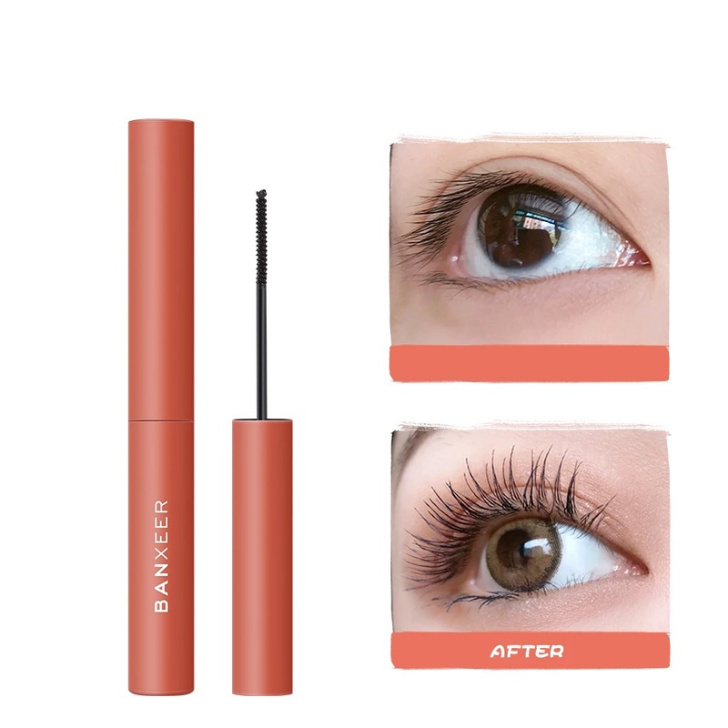 1 Mascara Banxeer/1 Mascara Siêu Mịn Chống Nước Cho Hàng Mi Cong Dày Dài Tự Nhiên