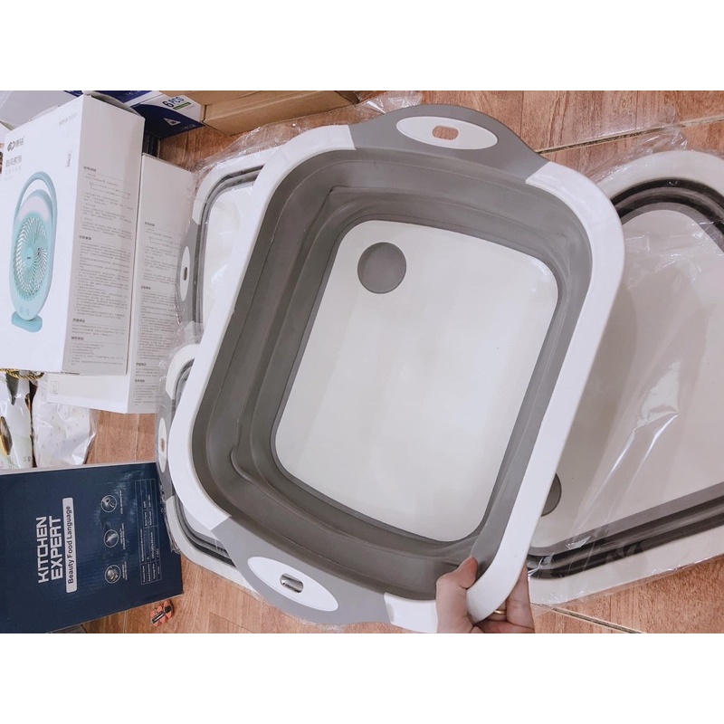 Chậu Kèm Thớt 2in1 Gấp Gọn Siêu Tiện Lợi