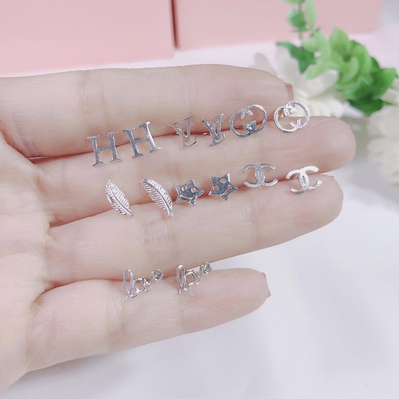 Bông tai bạc ta dáng nụ , khuyên tai bạc ta - Vàng Bạc Khải Khải