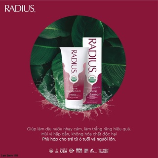 Kem đánh răng hữu cơ Radius cho bé