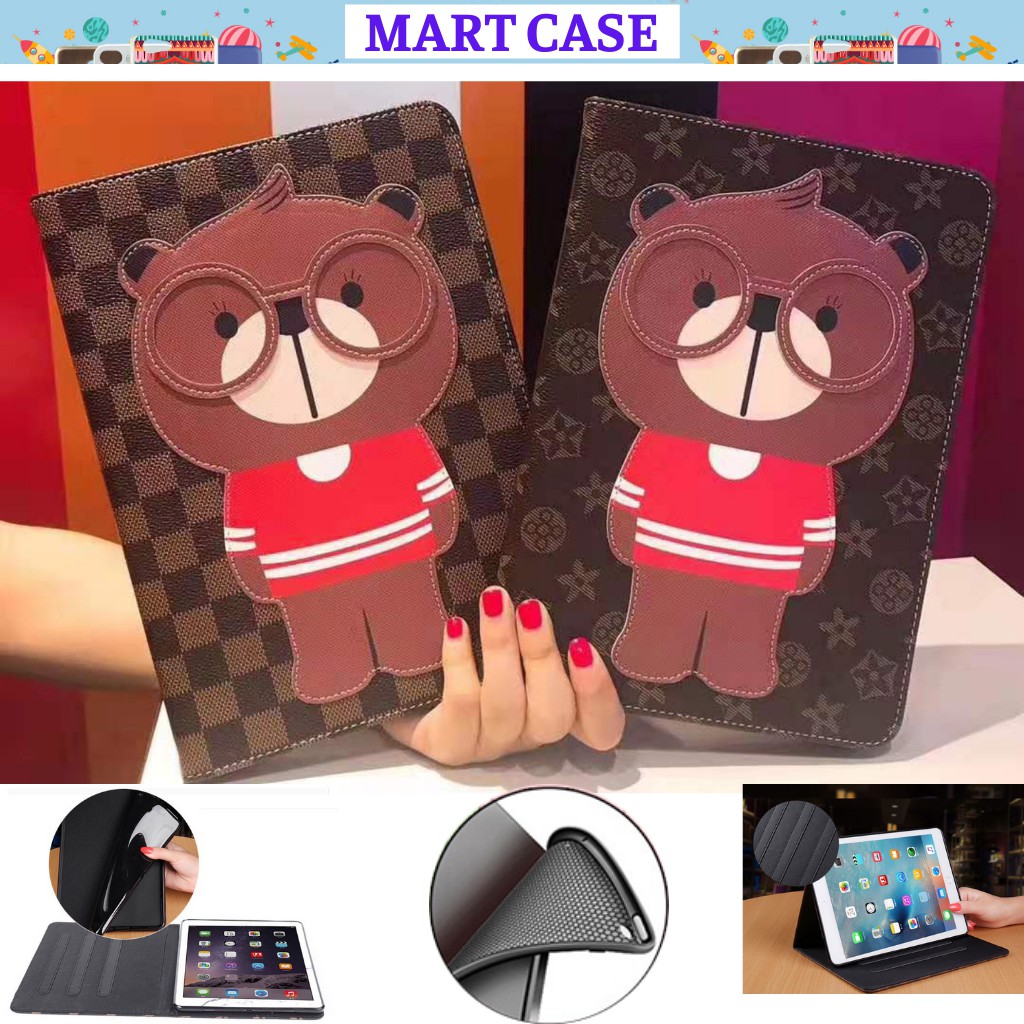 Bao da ipad silicon thêu hình Gấu cực chất ốp ipad gen 8/7/Pro 11 2020/9.7/10.5/Air3/Air 1/Air 2...MART CASE