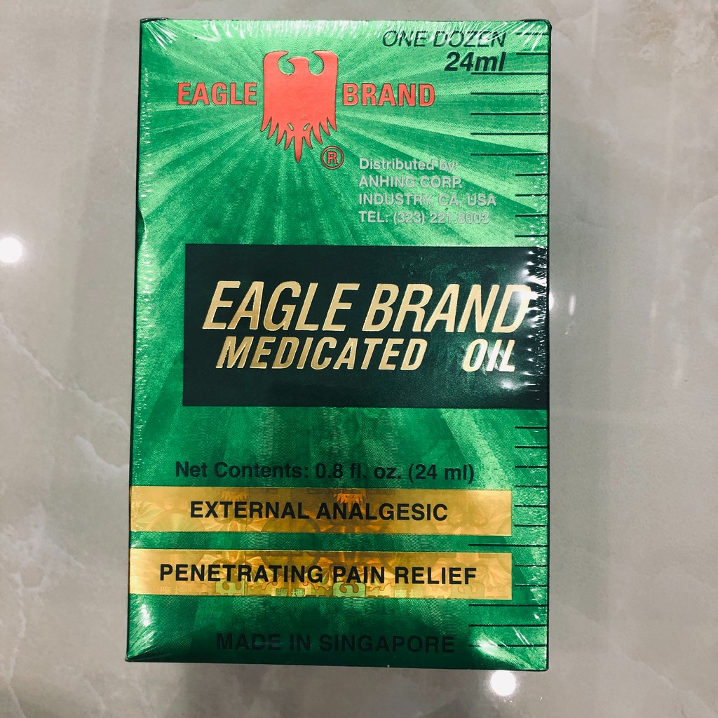 Dầu gió xanh Mỹ con ó Eagle Brand Medicated Oil 24ml