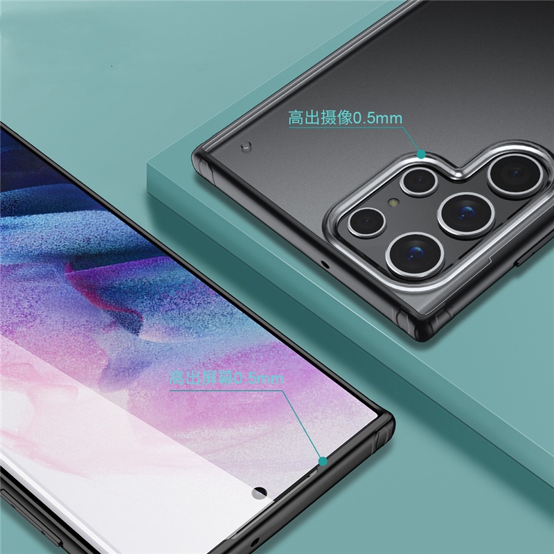 Ốp Điện Thoại Nhựa Cứng Trong Suốt Có Túi Khí Chống Rơi Cho Samsung Galaxy S22 Ultra S22 Plus 5G