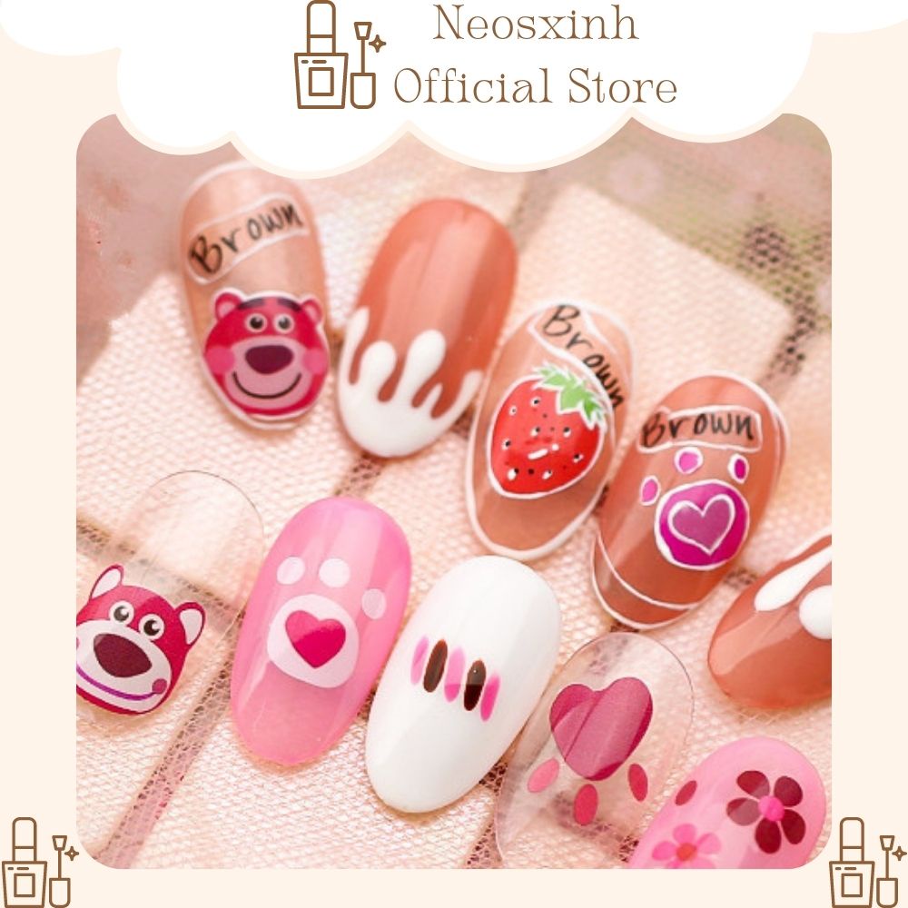 Sticker Dán Móng Tay Lotso Joyful Nail 6 Mẫu Mỏng Chống Nước - Hình Dán Móng - Neosxinh Nails