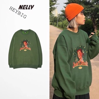 Áo sweater nelly [1364] form rộng dành cho nam và nữ just drink chất nỉ bông