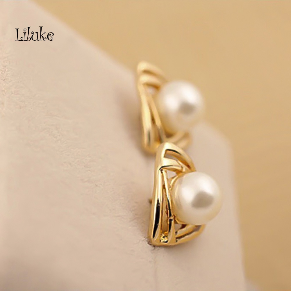 Đôi Khuyên Tai HìNh Chữ ThậP ĐíNh HạT NgọC Trai Giả ThờI Trang Cho Nữ