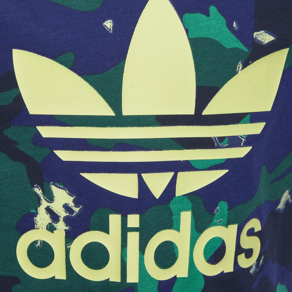 Quần Ngắn adidas ORIGINALS Bé trai Set Áo Thun Quần Short Phủ Họa Tiết Rằn Ri Màu đen H20302