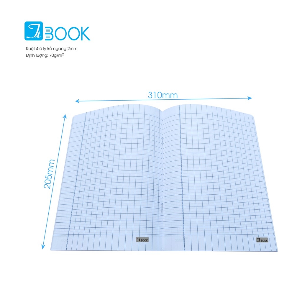 10 cuốn Tập học sinh Brocade hiệu Tabook, 96 trang ĐL70 kẻ ngang