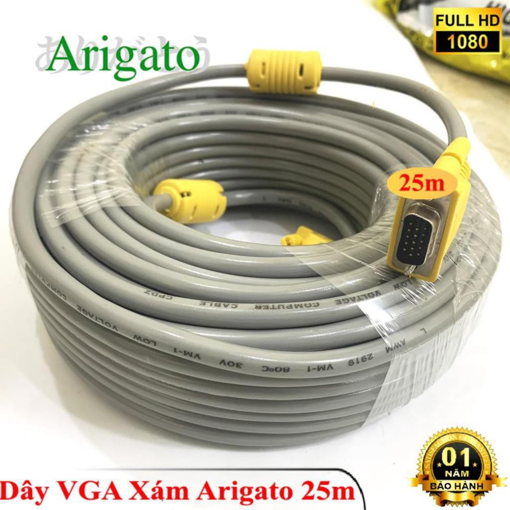 DÂY VGA 25m XÁM ARIGATO ARIGATO ĐẢM BẢO CHẤT LƯỢNG | BigBuy360 - bigbuy360.vn