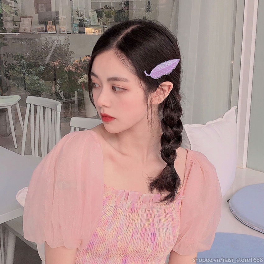 Kẹp tóc mái hình lá xinh xắn dễ thương - kẹp tóc nữ hàn quốc - NASI Store