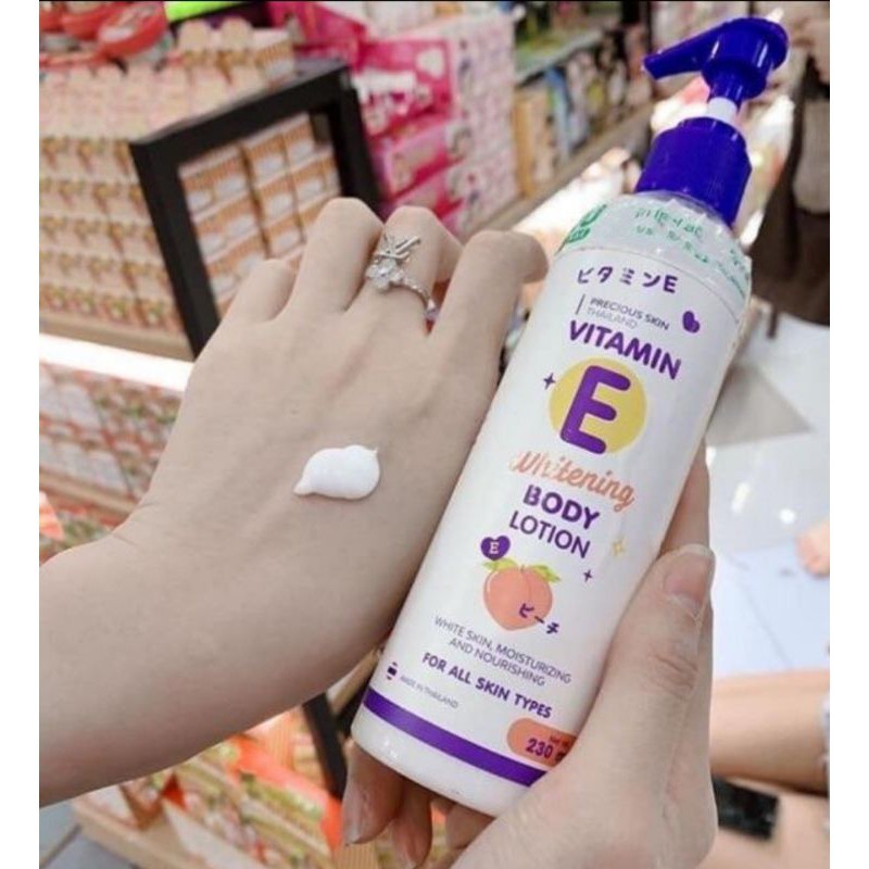 DƯỠNG THỂ PRECIOUS SKIN VITAMIN E WHITENING BODY LOTION 230ML CHÍNH HÃNG - 9050