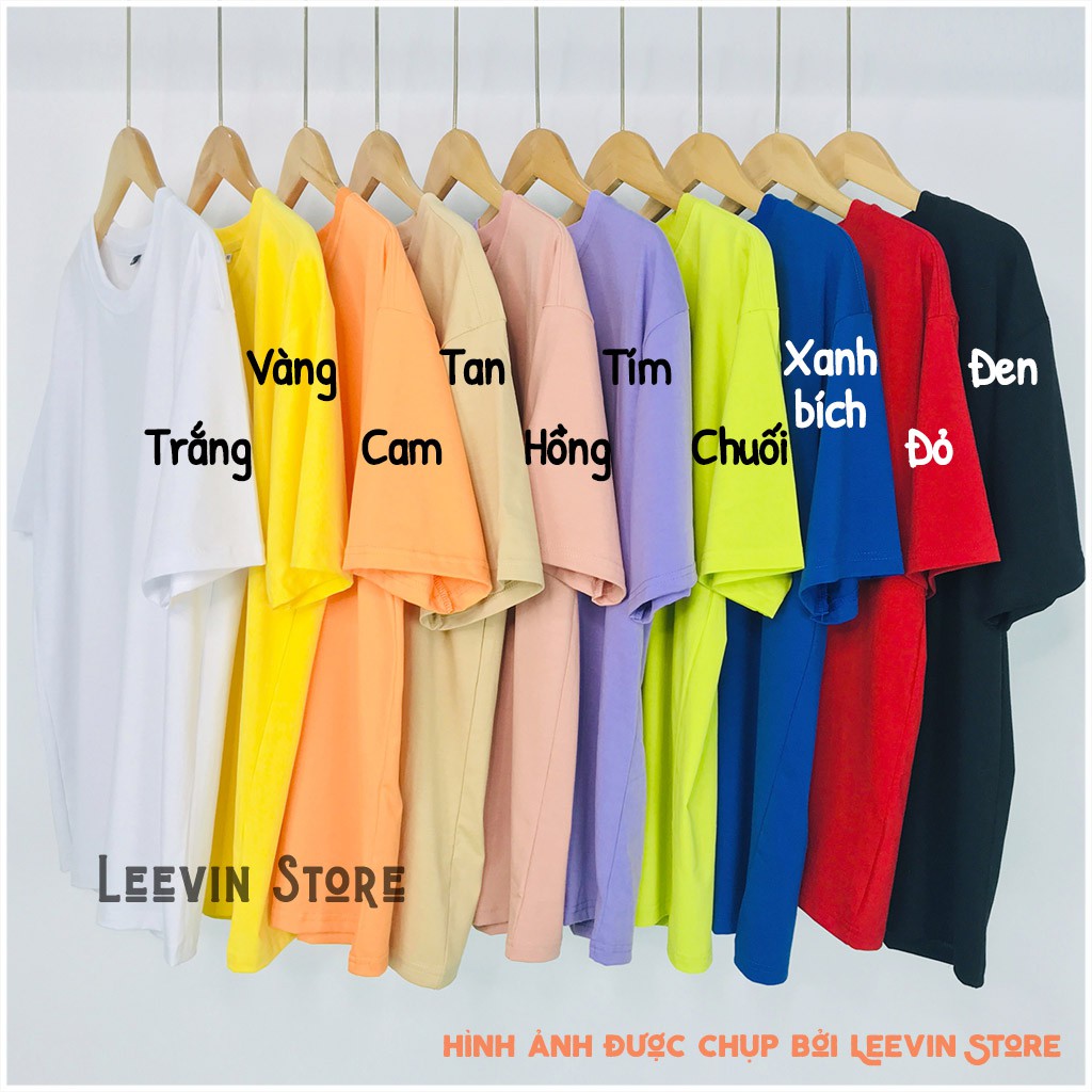 Áo Thun Nam Nữ TRƠN UNISEX form rộng tay lỡ - Kiểu áo phông nữ thun Cotton Leevin Store