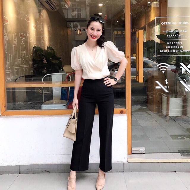 Quần ống rộng tuyết mưa cao cấp dây kéo bên hông