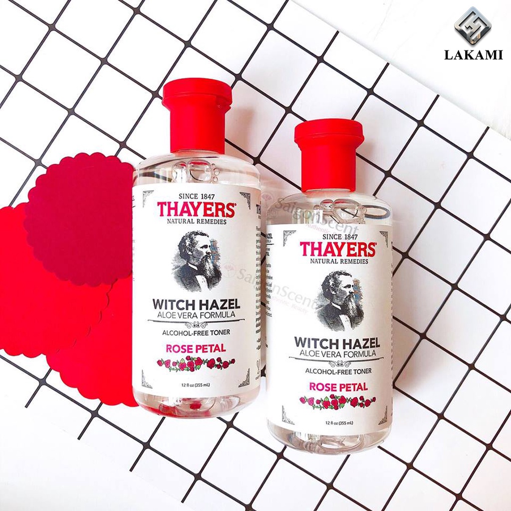 Nước Hoa Hồng Không Cồn Toner Thayers Witch Hazel cho từng loại da 355ml