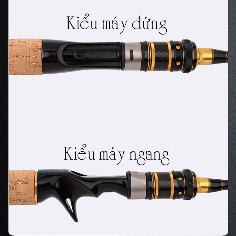 Cần câu lure Máy ngang và máy đứng carbon MSX đầu bu chống xoắn