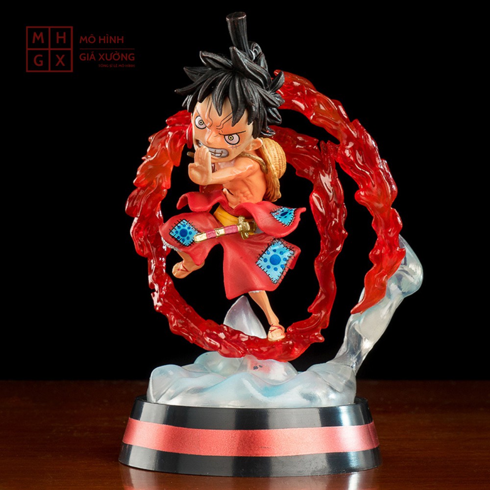 Mô hình One Piece Luffy mũ rơm có đèn led cao 13cm - trạng thái chiến đấu , figure mô hình anime , mô hình giá xưởng