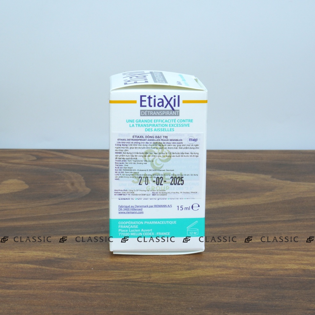 Lăn ngăn mùi và Mồ Hôi Etiaxil Nhãn Xanh 15ml