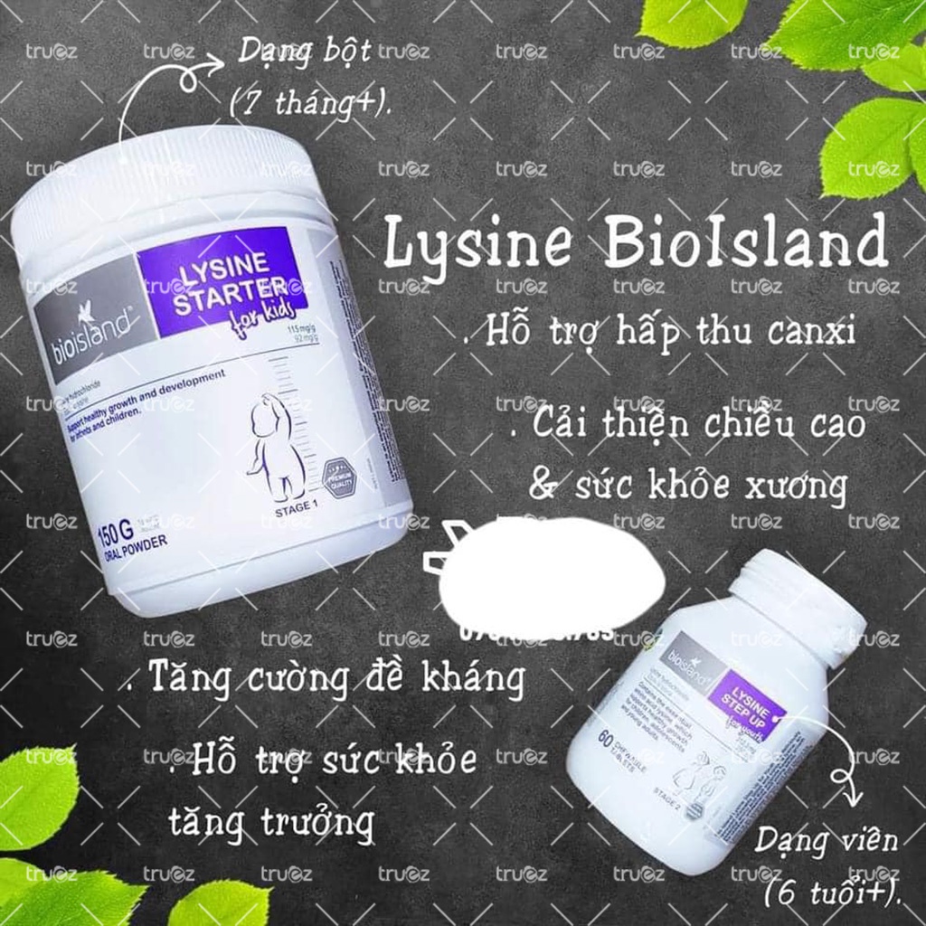 Lysine Bột Tăng Chiều Cao cho bé Úc [Chính hãng]