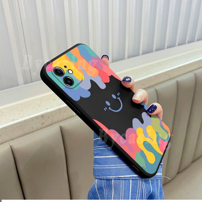Ốp điện thoại TPU mềm họa tiết mặt cười cho Samsung Galaxy A03S A12 A02S M02S A11 A51 A20S A20 A30 A30S A50S J7Pro J7 Prime