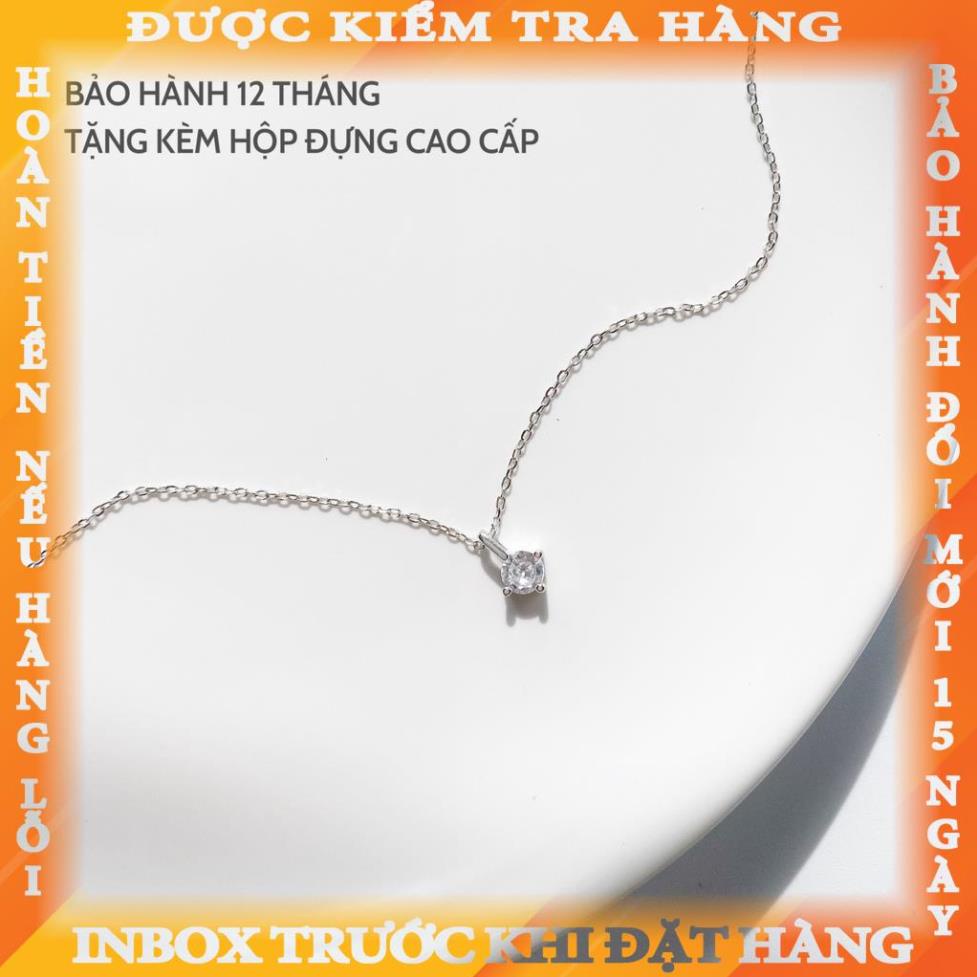 Dây chuyền bạc Miuu Silver, vòng cổ nữ đính đá Elisie Necklace tranduong