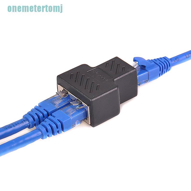 【ter】1 To 2 Ways RJ45 Female Splitter Ethernet Network Cable Double Connector Adapter